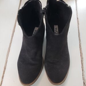 Women's Black Suede Ankle Boots